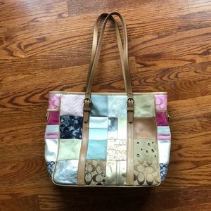 Leather Coach Shoulder Purse B06Q700000 Patchwork